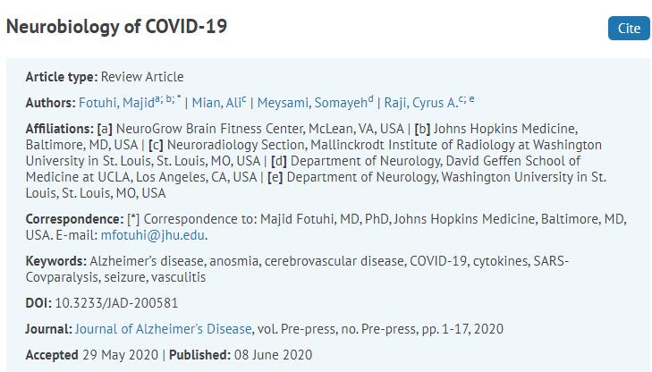 哈佛大學(xué)權(quán)威專家：COVID-19會(huì)損害人的神經(jīng)系統(tǒng)，引發(fā)不同程度的大腦功能損傷-肽度TIMEDOO