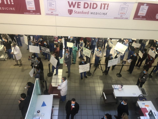 斯坦福疫苗分配算法“惹眾怒”，首批5000劑新冠疫苗僅7名一線(xiàn)醫(yī)護(hù)人員被選中-肽度TIMEDOO