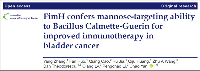 南京大學(xué)閆超課題組開(kāi)發(fā)靶向糖基化的新型卡介苗用于膀胱癌免疫治療-肽度TIMEDOO