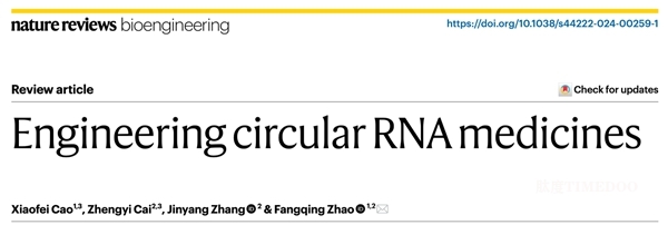 中國(guó)科學(xué)院動(dòng)物所團(tuán)隊(duì)綜述環(huán)形RNA藥物設(shè)計(jì)-肽度TIMEDOO